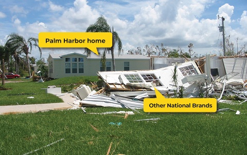 Even though our community was devastated, our Palm Harbor home withstood the hurricane and is in perfect shape.