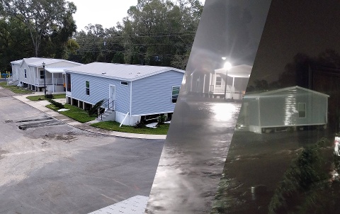 Swiss Valley Estates Manufactured Housing Community in Lakeland, Florida weathering Hurricane Milton in 2024